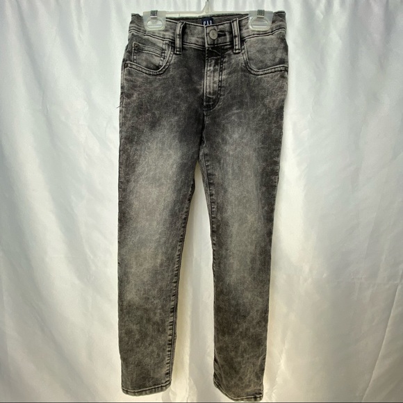 Gap Denim Jeans Boys Medium Size 8 Grey Wash Stretch Skinny Slim Fit Regular - Picture 12 of 12